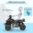 Mini Quad per Bambini 18-36 Mesi a Spinta Manuale con Musiche Integrate e Ampia Impugnatura in PP e Metallo Nero      