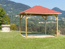 Gazebo da Giardino 3,15x3,15m in Legno Etna
