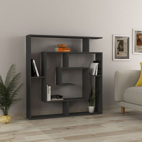prezzo Libreria Moderna 129x125x22 cm in MDF Labirent Antracite