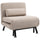 Fauteuil Convertible Simple 75x70x75 cm en Tissu Beige