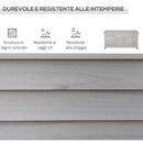 Panca Contenitore da Giardino 127x56x60 cm in Legno di Abete Grigio