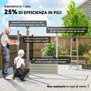 Capanno Porta Attrezzi 249x121x183 cm con 2 Prese d'Aria e Chiavistello in Acciaio Grigio Chiaro      