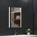 Specchio Bagno da Parete con Luce LED a 3 Colori 70x50x3 cm in Vetro Temperato Argento  