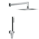 Kit Soffione Doccia Quadrato 2 Vie 30x30 cm in Acciaio Inox Rondò 30