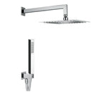 Kit Soffione Doccia Quadrato 20x20 cm in Acciaio Inox Rondò 20