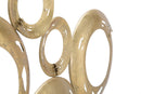 Scultura Panel 49x7x41 cm in Ferro Oro e Nero