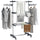 Stendino Verticale 3 Ripiani Regolabili 142x55x152 cm in Acciaio e Plastica Grigio e Argento