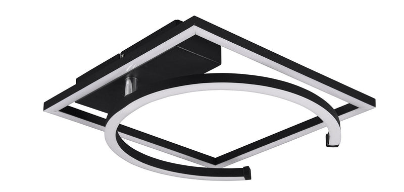 Plafoniera da Interno a LED SMD in Metallo Nero Opaco