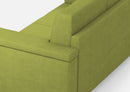 Divano Angolare 7 Posti 286x286x85 cm Marrak in Tessuto Verde