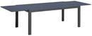 Set Tavolo Allungabile e 6 Sedie da Giardino in Alluminio e Textilene Antracite