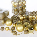 Set 100 Palline Decorative di Natale Ø3-4-6 cm Champagne      