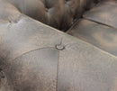 Divano 3  Posti Chesterfield 197x74x82 h cm in Similpelle Marrone