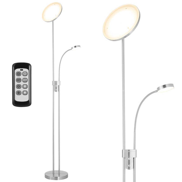 acquista Lampada PIantana da Terra Touch LED 36W 2000Lm 2 Luci Dimmerabile + Telecomando