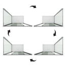 Box Doccia Angolare 1 Anta Scorrevole in Cristallo Trasparente 6mm H198 Fosterberg Viborg Duo Varie Misure