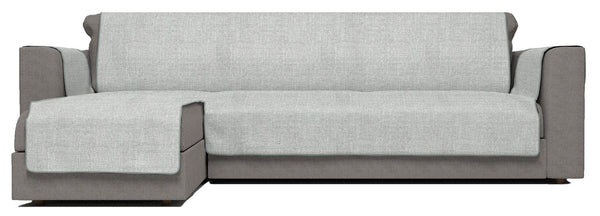 Housse de canapé en polyester avec péninsule gauche grise Différentes tailles sconto