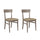 Lot de 2 chaises 44x45xH82 cm en bois laqué gris tourterelle Monaco