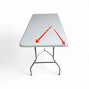 Tavolo Catering Rettangolare Fisso 183x76x74 cm Horeca Bianco Seconda Scelta