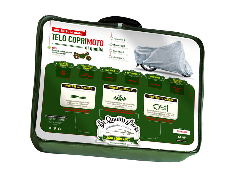 Telo Coprimoto Impermeabile Universale con Elastico Grigio Varie Misure