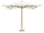 Parasol de jardin 3x2 m Mât Ø48 mm Toile en Polyéthylène Écru