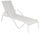 Transat de Jardin 202x64x53 cm Structure en Aluminium et Textilène Ivoire