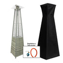 Stufa a Fungo a Gas Max 13kW Fiamma Viva Verticale 52x52x227 cm Pyramid Grigio Rattan     