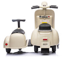 Piaggio Vespa con Sidecar Small Elettrica 6V per Bambini Crema