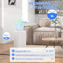 Deumidificatore Portatile Touch da 12L con Tubo di Scarico 28x18x50,6 cm Bianco