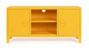 Mobile TV con 2 Ante 40x120,5x58,5 cm Cambridge in Acciaio Giallo