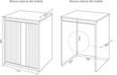 Coprilavatrice da Esterno in PVC 71x94x76,3 cm con Serranda Forlani XXL Bianco