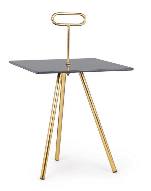 sconto Table basse carrée Inesh Rock 40x40 en verre