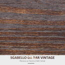 Sgabello Girevole Regolabile in Metallo e Legno di Pino  Nero e Marrone