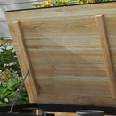 Panca Contenitore da 121L con 4 Rotelle e Maniglie 100x50x43 cm in Legno e Acciaio Colore Legno