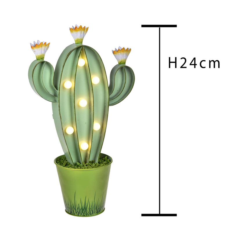 Lampada Cactus con Luci H 24 cm