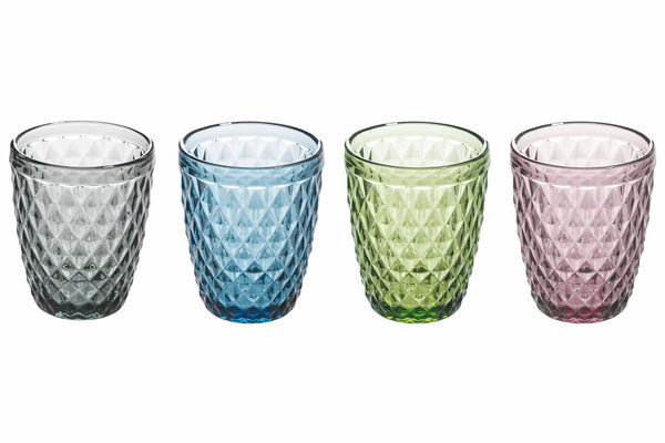 Lot de 4 verres à eau en verre 240 ml Villa d'Este Home Tivoli Diamond sconto