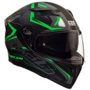 Casco Integrale per Scooter Visiera Lunga CGM Tampere Mach 2 316G Verde Fluo Opaco Varie Misure