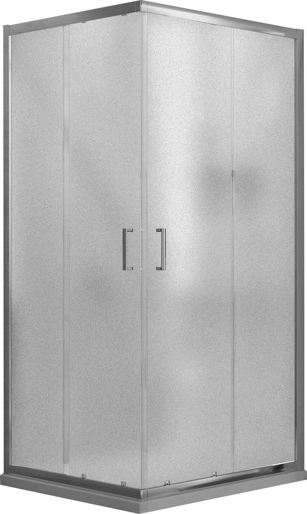 Cabine de Douche d'Angle 2 Portes Coulissantes en Cristal Opaque 6mm H185 Fosterberg Dragor Différentes Tailles online