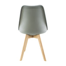 Sedia da Pranzo 48x50x82 cm Piedi in Legno Grigio