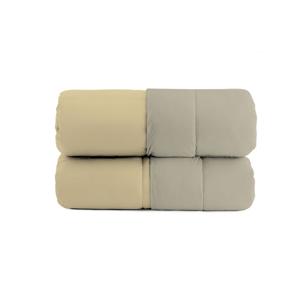 prezzo Trapunta Invernale Tinta Unita in Microfibra 200gr Tortora Panna Varie Misure