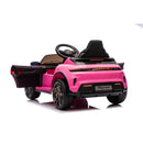 Macchina Elettrica per Bambini Porsche Taycan Turbo S 12V con Telecomando Bluetooth Luci LED e Tappetini Rosa   