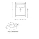 Mobile Lavatoio 63x50x87 cm 2 Ante Asse in Legno Montegrappa Acqua Marella Bianco Lucido