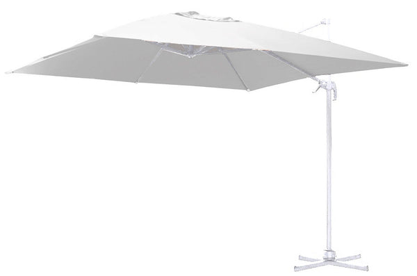 sconto Parasol de jardin aluminium décentralisé 3x4m avec manivelle Adami Montana blanc