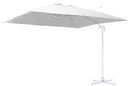 Ombrellone da Giardino Decentrato in Alluminio 3x4m con Manovella Montana Bianco