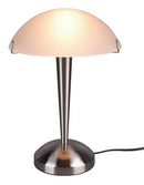 Lampada da Tavolo da Interno Attacco E14 in Metallo Nichel Satinato 