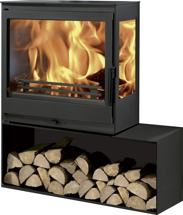 Poêle à bois 7,1 kW 90x84,5x30,5 cm Charme Noir online