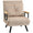 Poltrona Letto 3 in 1 con Schienale Reclinabile 63x73x81 cm e Cuscino in Tessuto Effetto Velluto Beige