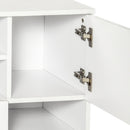 Mobile TV in Legno 2 Cassetti e 1 Anta Bianco 60x65x35 cm 