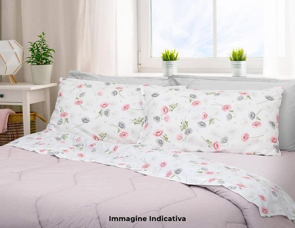 Ensemble de draps en coton dessus et dessous avec coins et taies d'oreiller Cober Garden Blue différentes tailles online