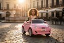 Macchina Elettrica per Bambini Licenza Fiat 500 12V con Telecomando Rosa