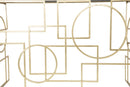 Console Marie 120x41x81 cm in Ferro e Vetro Oro e Nero