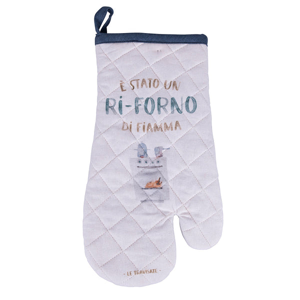 sconto Ri-Forno Gant de Cuisine Ri-Forno en Coton VdE Tivoli 1996 Le Travisate Blanc